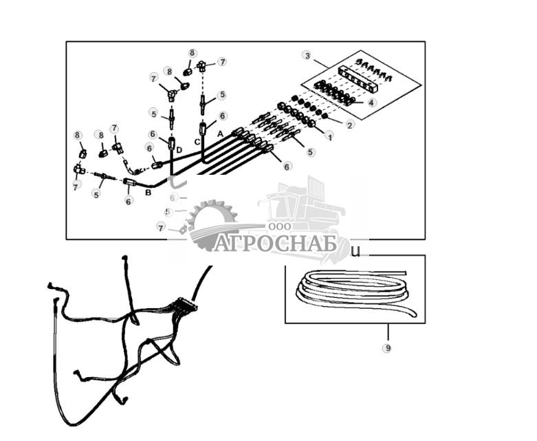 Components, Lubrication System, Boom, Nipple Block, 6-Port - ST812671 223.jpg